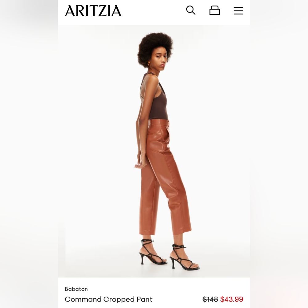 Aritzia Babaton Command Vegan Leather pants - Picture 2 of 15